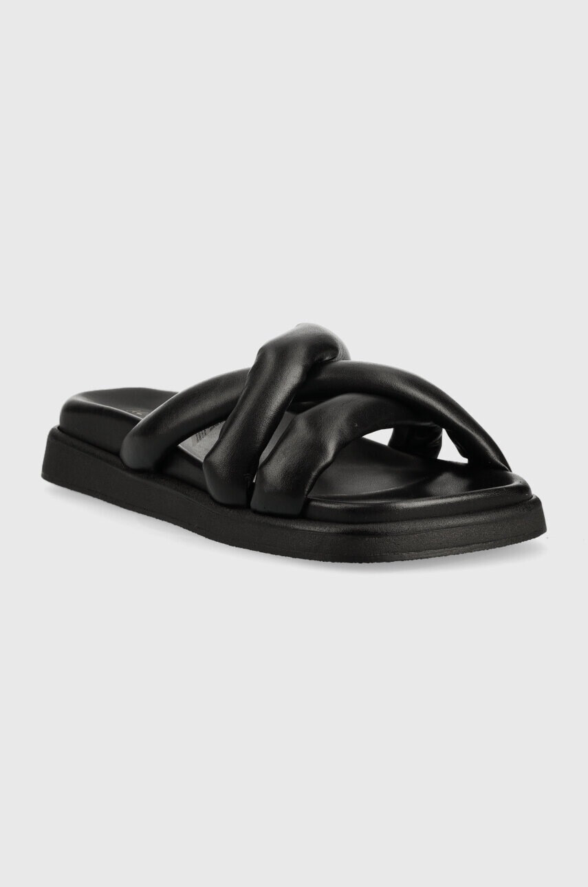 Alohas Кожени чехли Slip On Cross в черно S00202.25 - Pepit.bg
