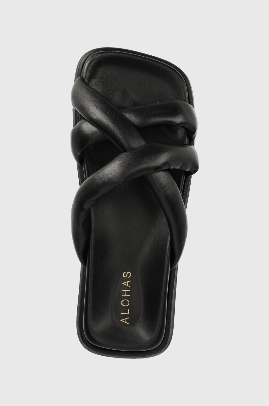 Alohas Кожени чехли Slip On Cross в черно S00202.25 - Pepit.bg