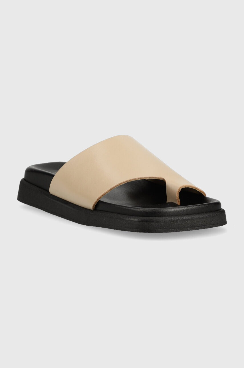 Alohas Кожени чехли Toe Ring Flop в бежово S00174.13 - Pepit.bg