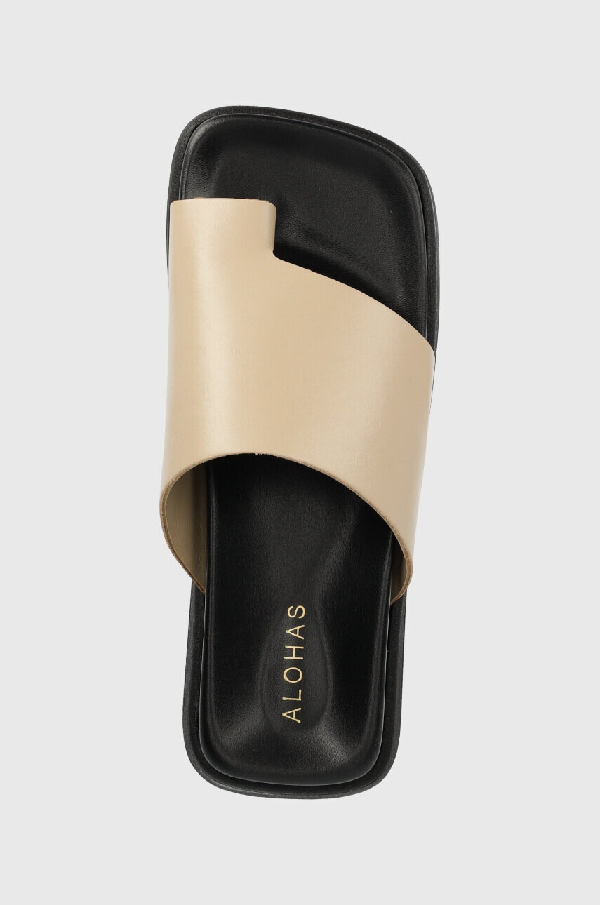 Alohas Кожени чехли Toe Ring Flop в бежово S00174.13 - Pepit.bg