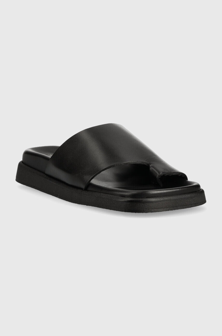 Alohas Кожени чехли Toe Ring Flop в черно S00174.25 - Pepit.bg