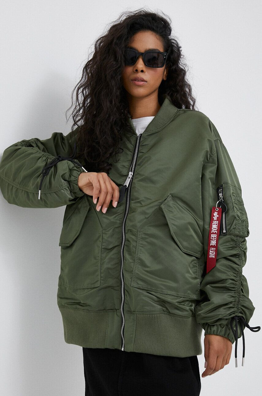 Alpha Industries Яке бомбър в тюркоазено с преходна изолация - Pepit.bg