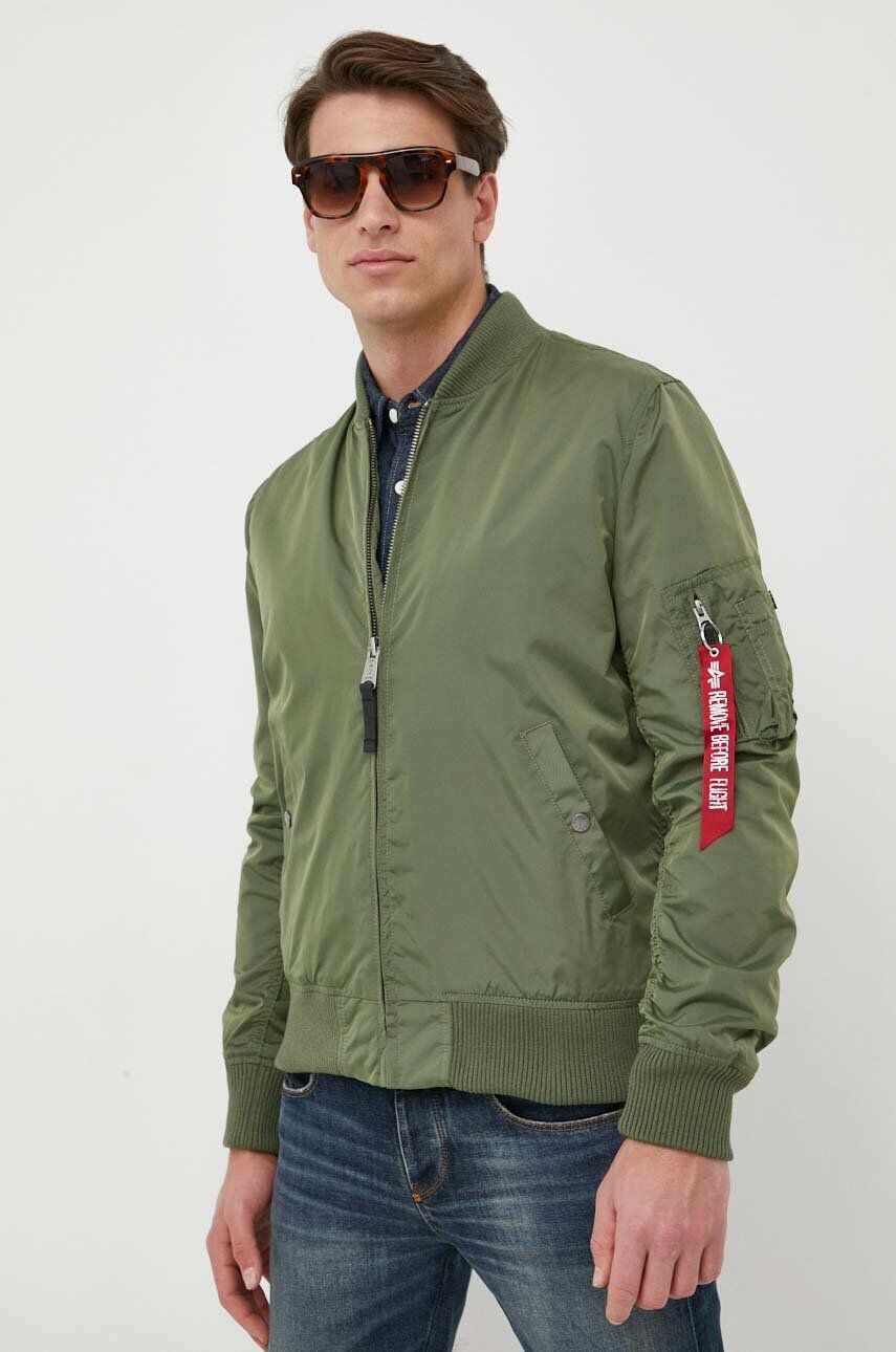 Alpha Industries Яке бомбър MA-1 TT в черно с преходна изолация 191103.03 - Pepit.bg