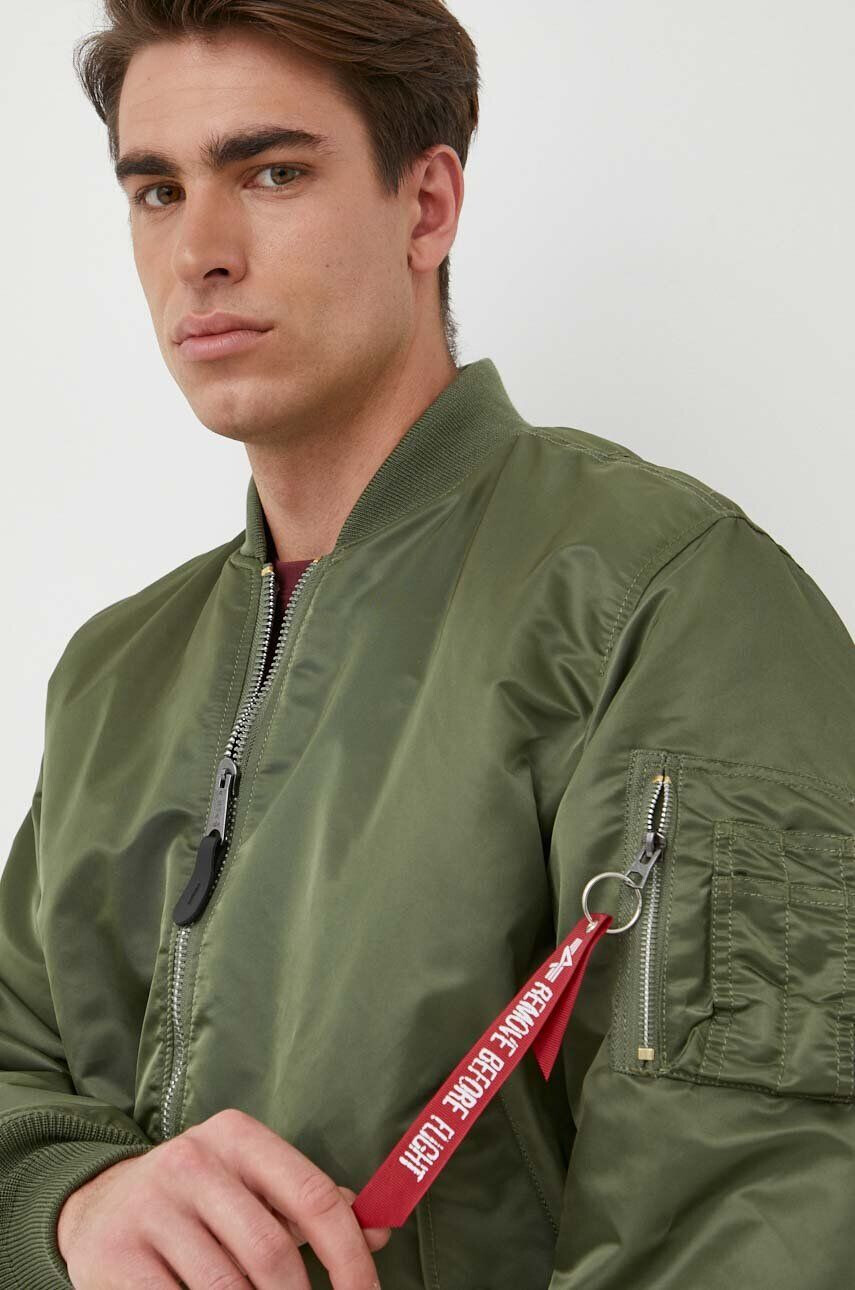 Alpha Industries Яке бомбър с две лица MA-1 в зелено с преходна изолация 100101.01 - Pepit.bg