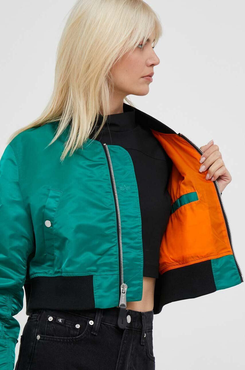 Alpha Industries Яке MA-1 BOXY WMN в зелено преходен модел - Pepit.bg