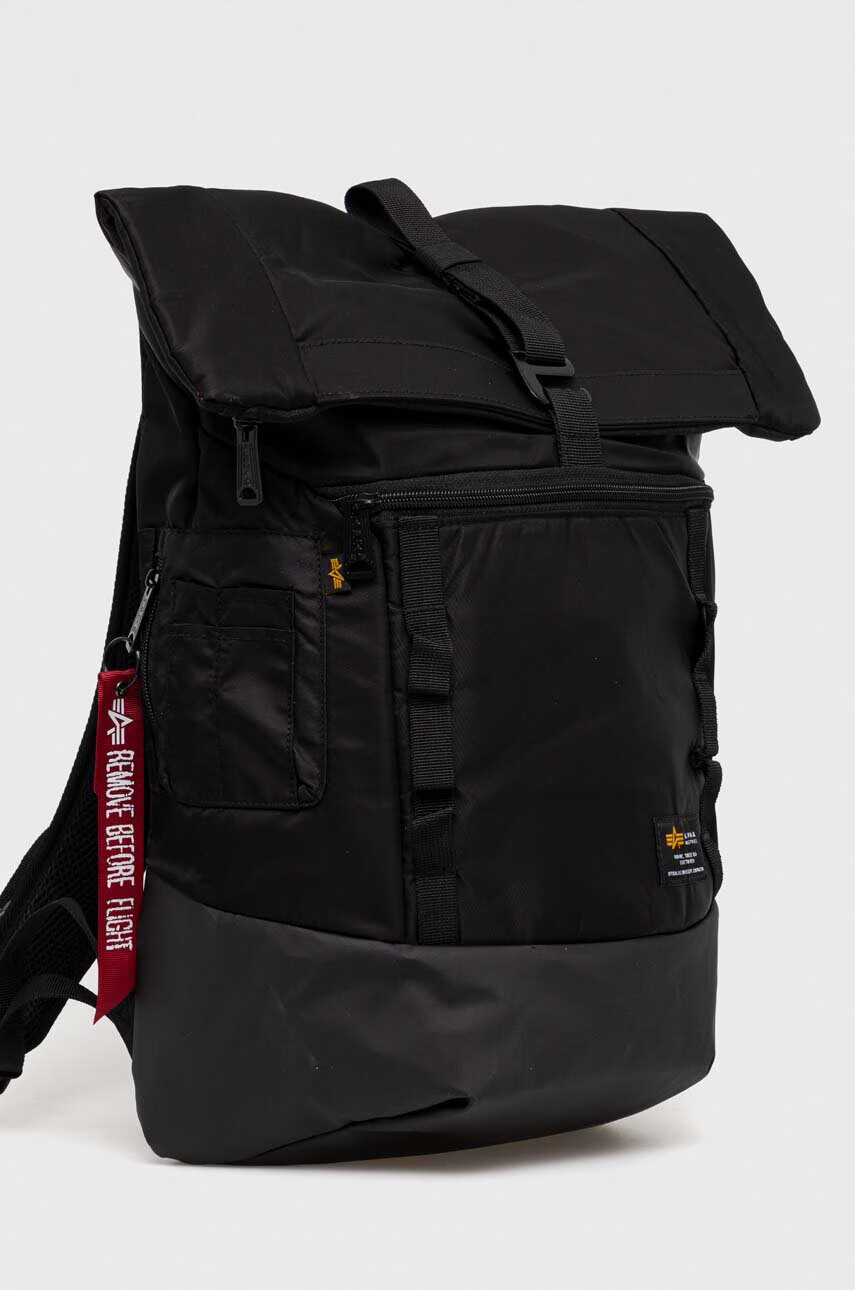 Alpha Industries Раница в черно голям размер с изчистен дизайн - Pepit.bg
