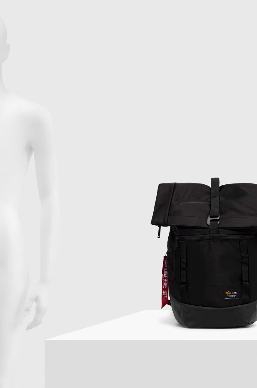 Alpha Industries Раница в черно голям размер с изчистен дизайн - Pepit.bg