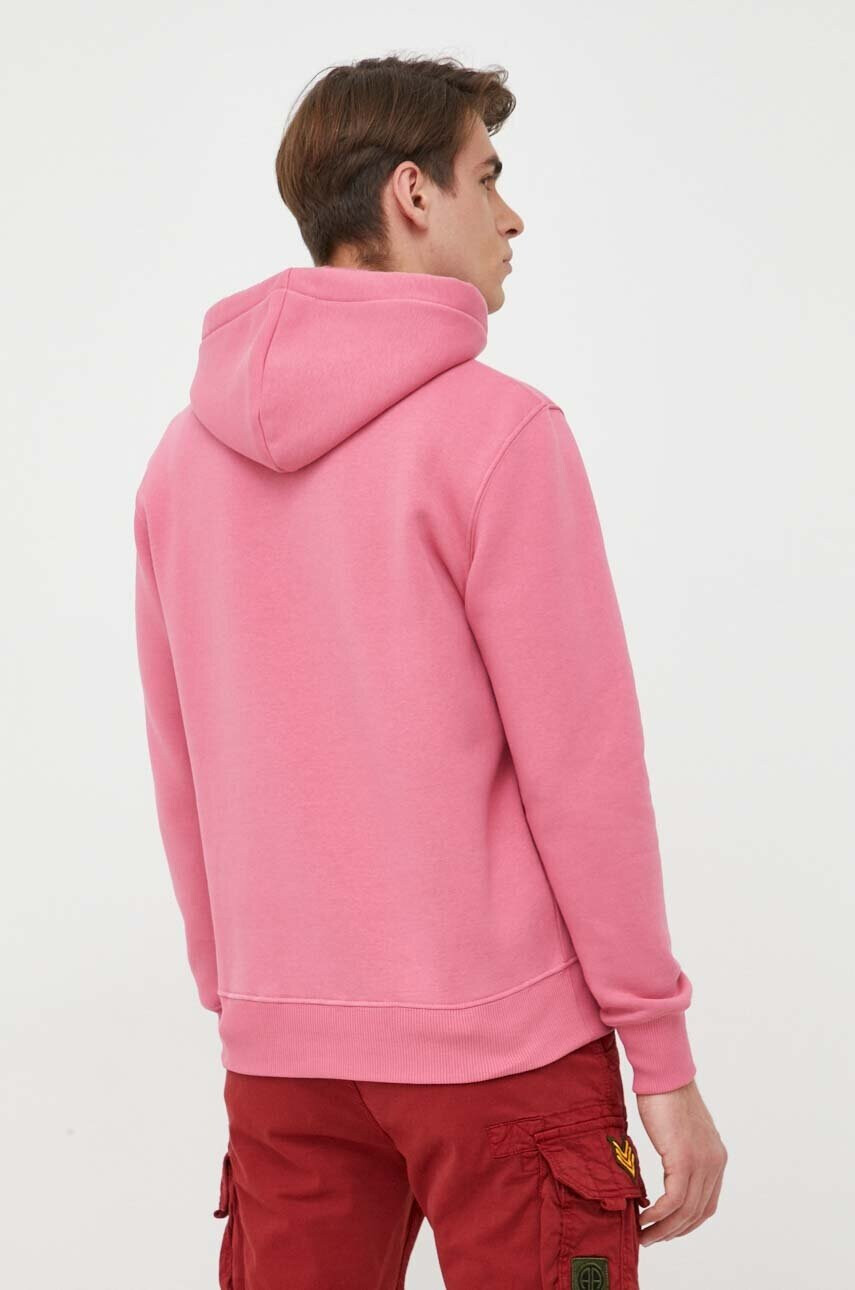 Alpha Industries Суичър в розово с качулка с принт - Pepit.bg
