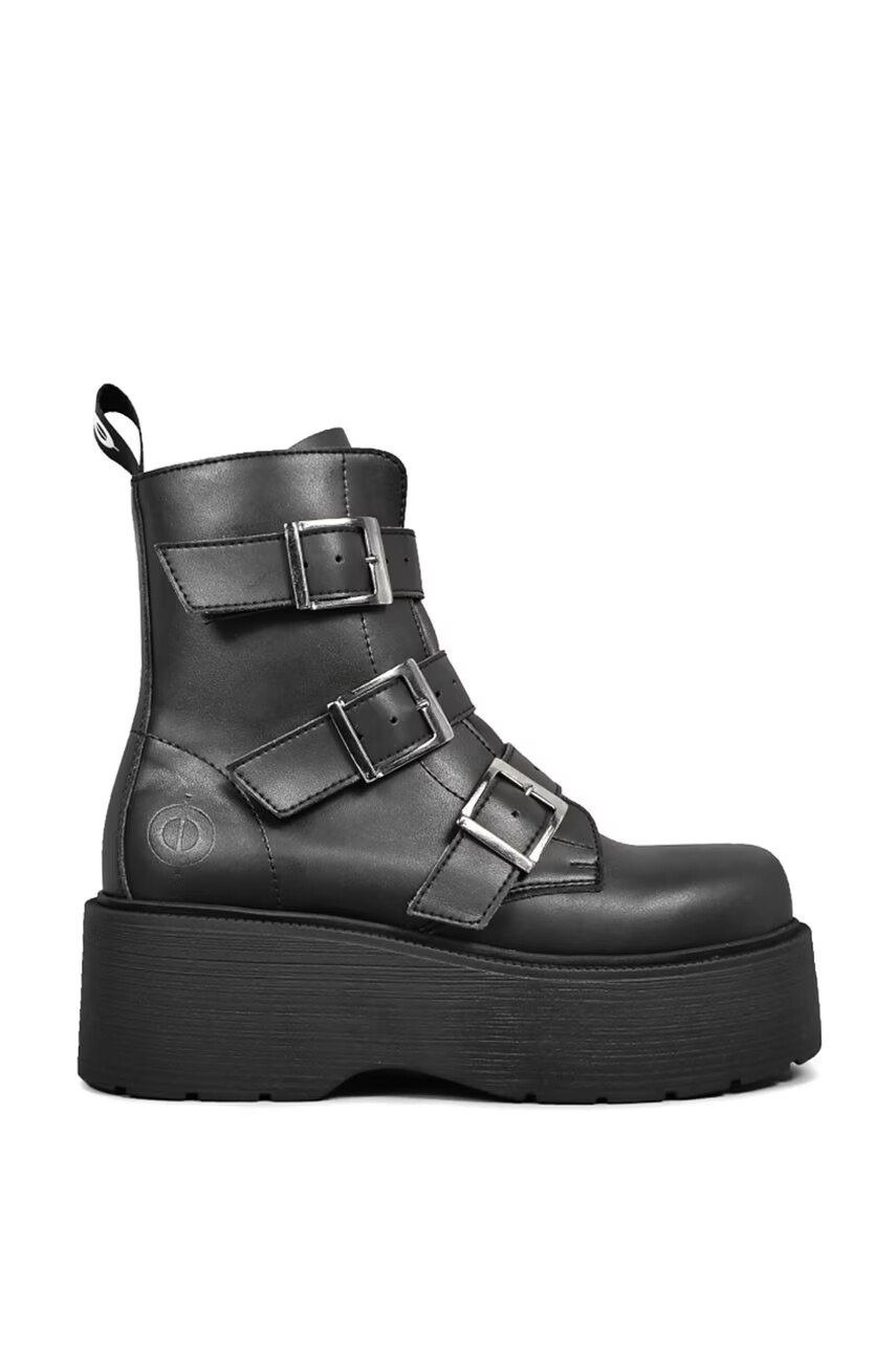 Altercore Боти Nefre дамски в черно с платформа - Pepit.bg