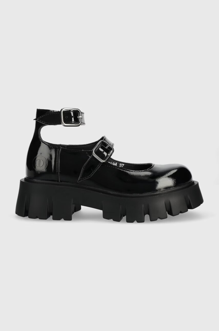 Altercore Половинки обувки Constance Vegan Black в черно с платформа - Pepit.bg