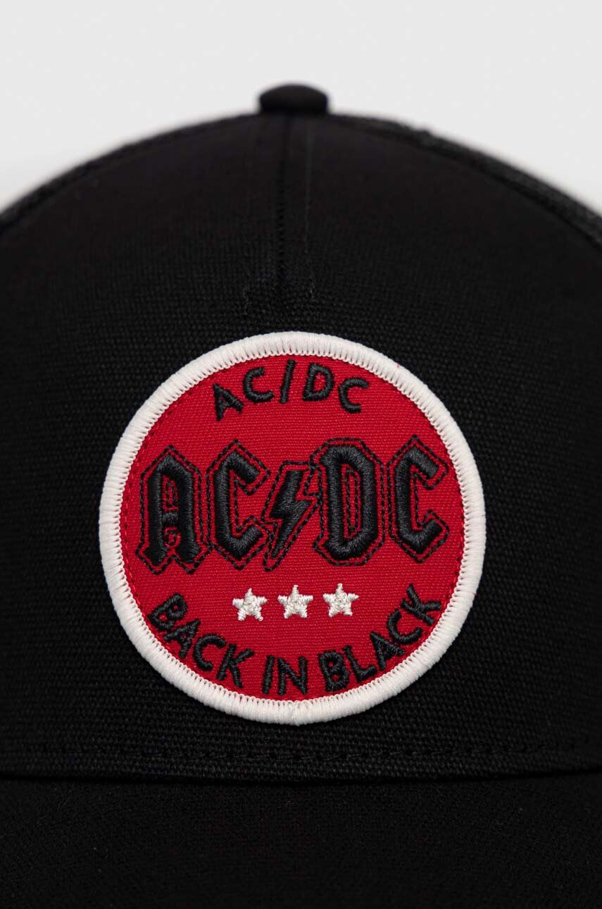 American Needle Шапка с козирка ACDC в черно с апликация - Pepit.bg