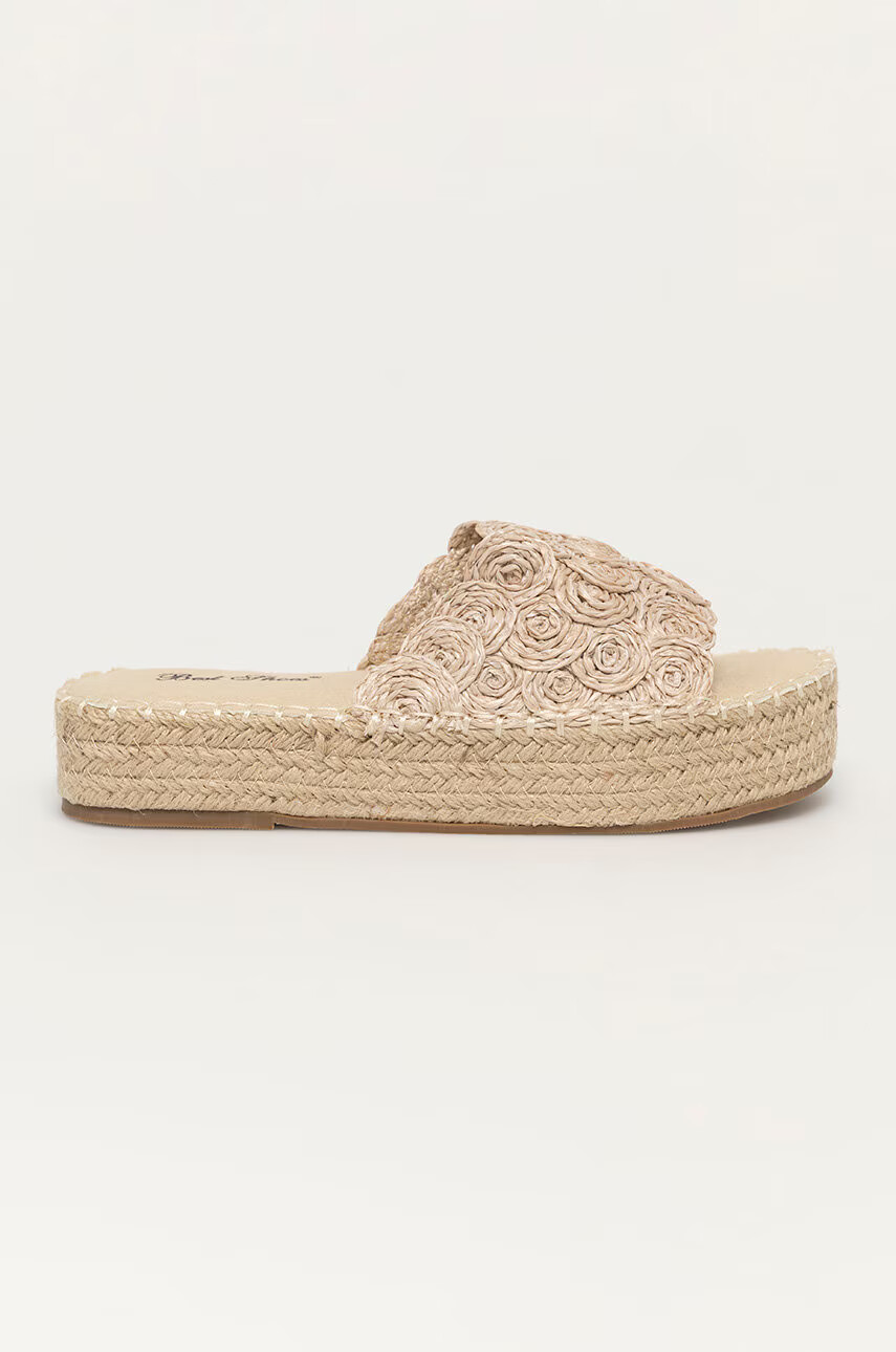 Answear Lab Чехли Best Shoes дамски в бежово - Pepit.bg