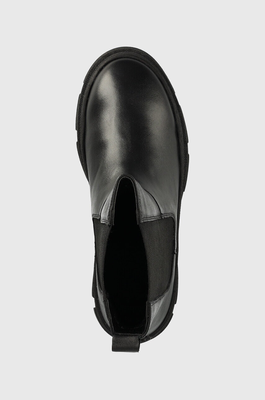 Answear Lab Кожени боти челси в черно с платформа - Pepit.bg