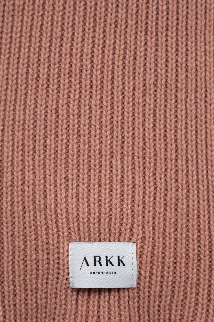 Arkk Copenhagen Вълнен шал в розово с изчистен дизайн - Pepit.bg