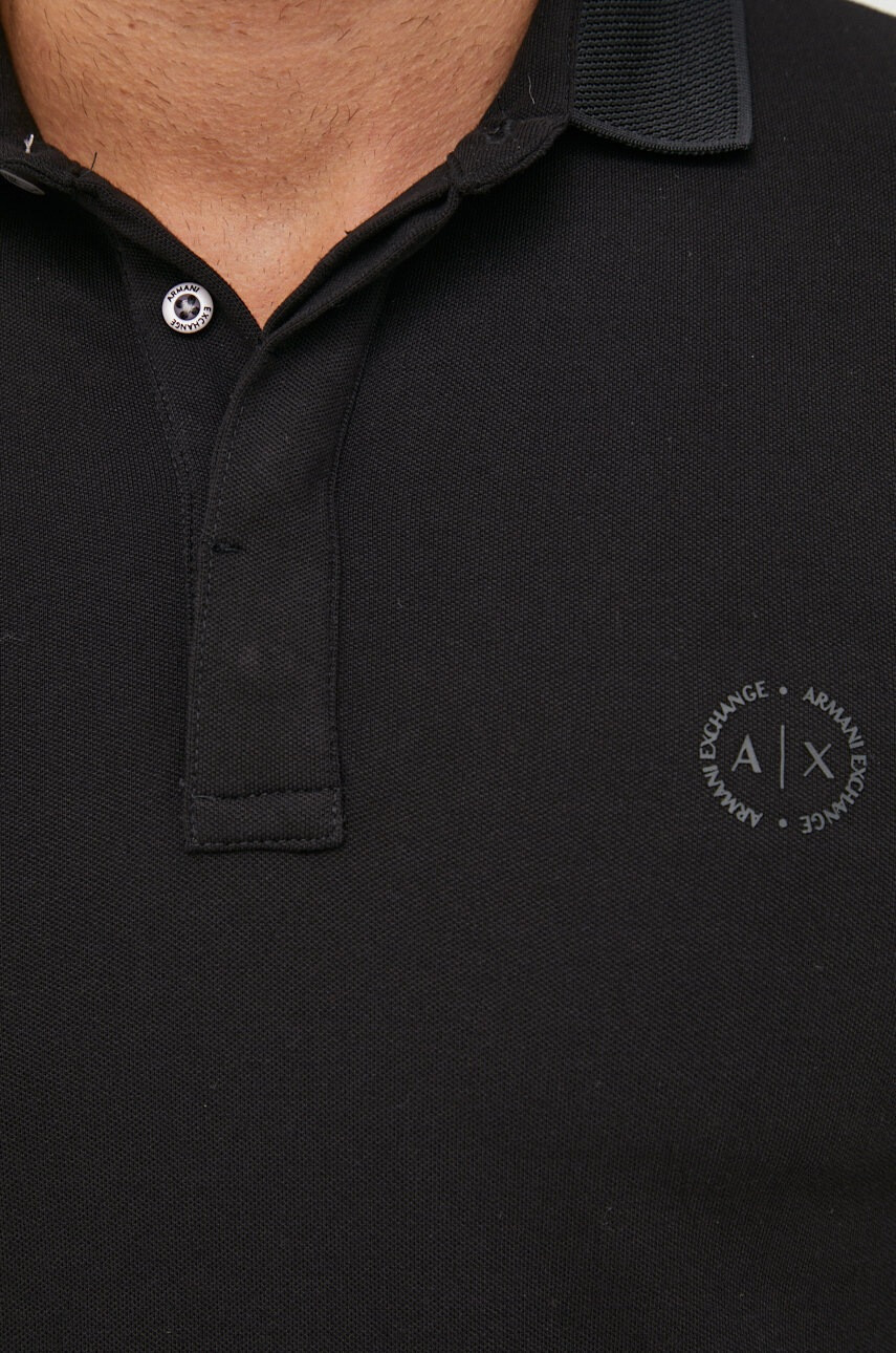 Armani Exchange Блуза с дълги ръкави в черно с изчистен дизайн - Pepit.bg