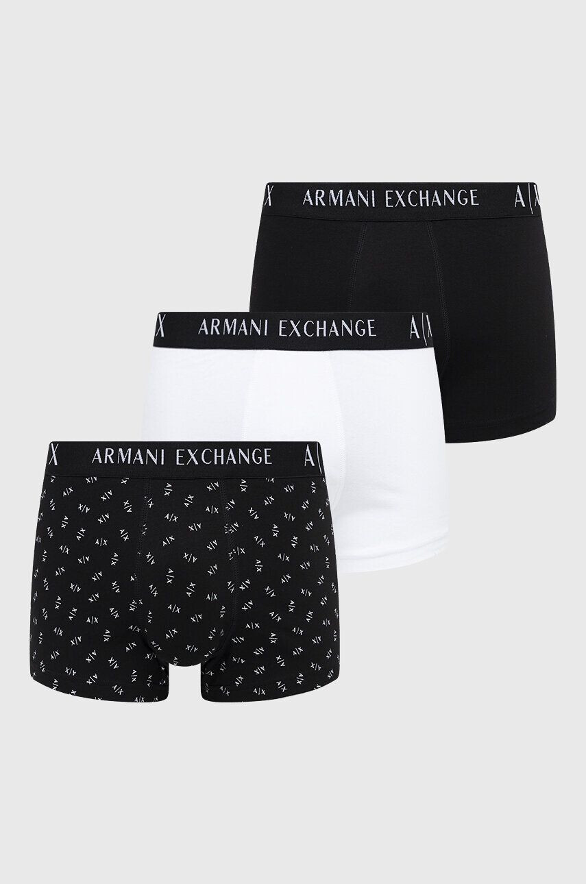 Armani Exchange Боксерки (3 броя) в черно - Pepit.bg