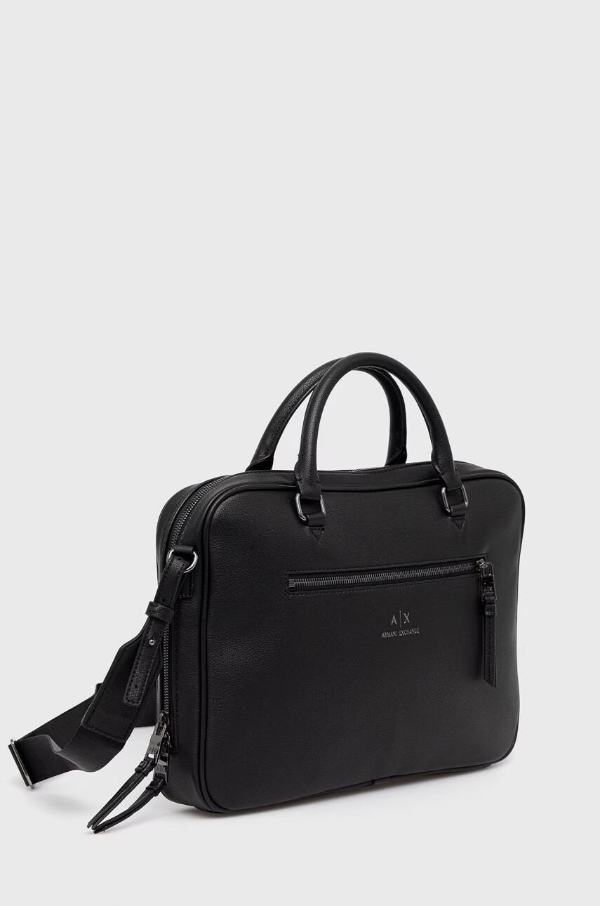 Armani Exchange Чанта за лаптоп в черно - Pepit.bg