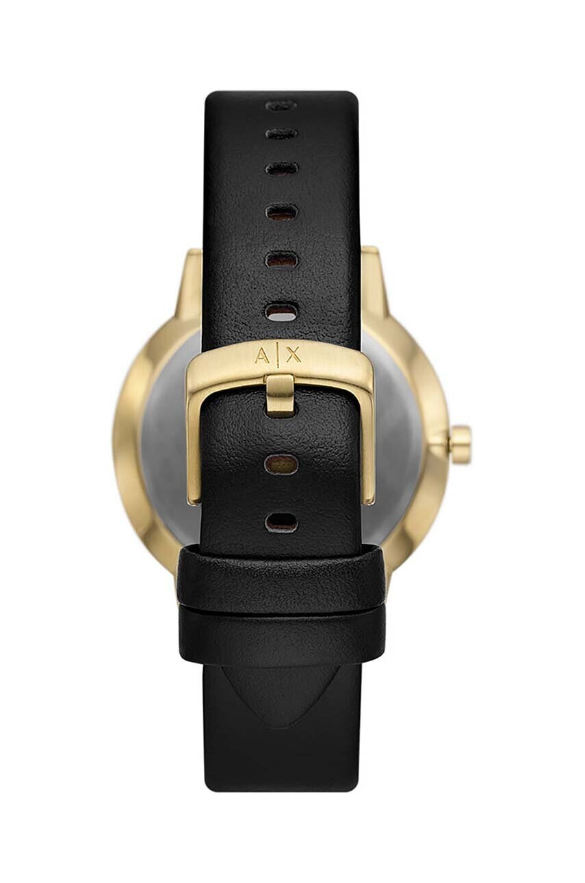 Armani Exchange Часовник и гривна в черно - Pepit.bg