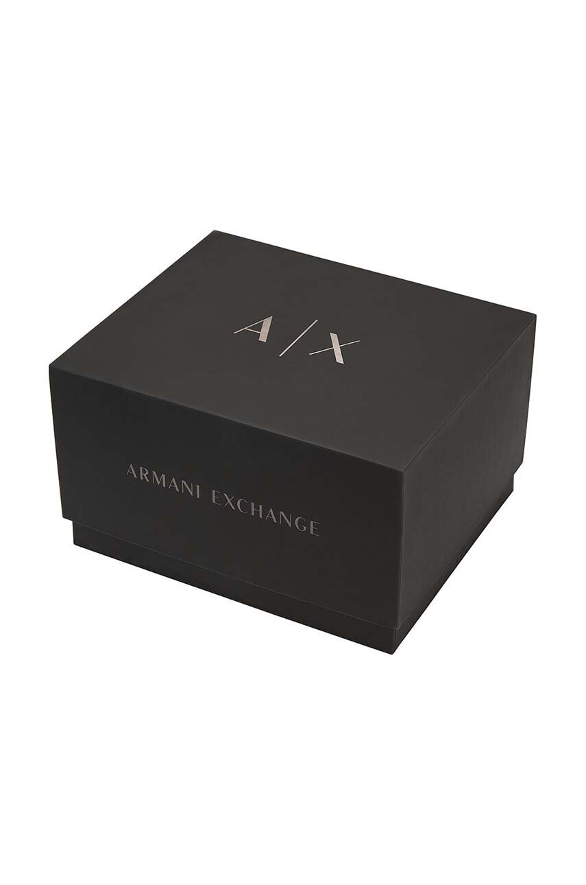 Armani Exchange Часовник и гривна в черно - Pepit.bg