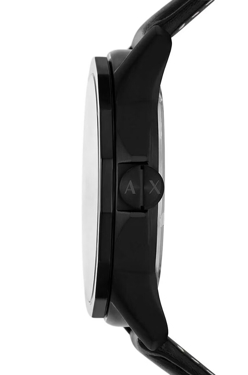 Armani Exchange Часовник и гривна мъжки в черно - Pepit.bg