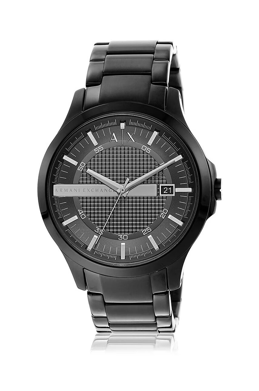 Armani Exchange Часовник и гривна мъжки в черно - Pepit.bg