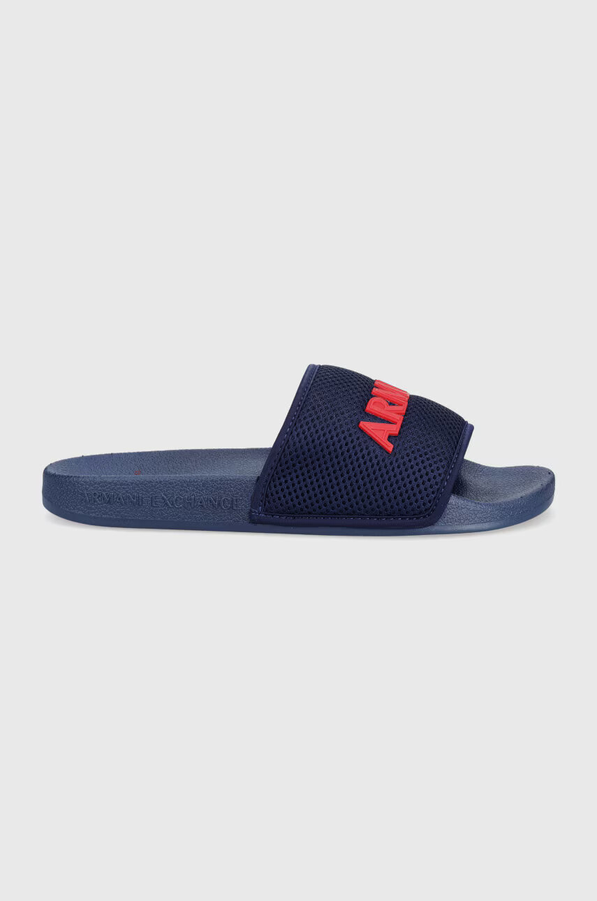 Armani Exchange Чехли мъжко в тъмносиньо - Pepit.bg