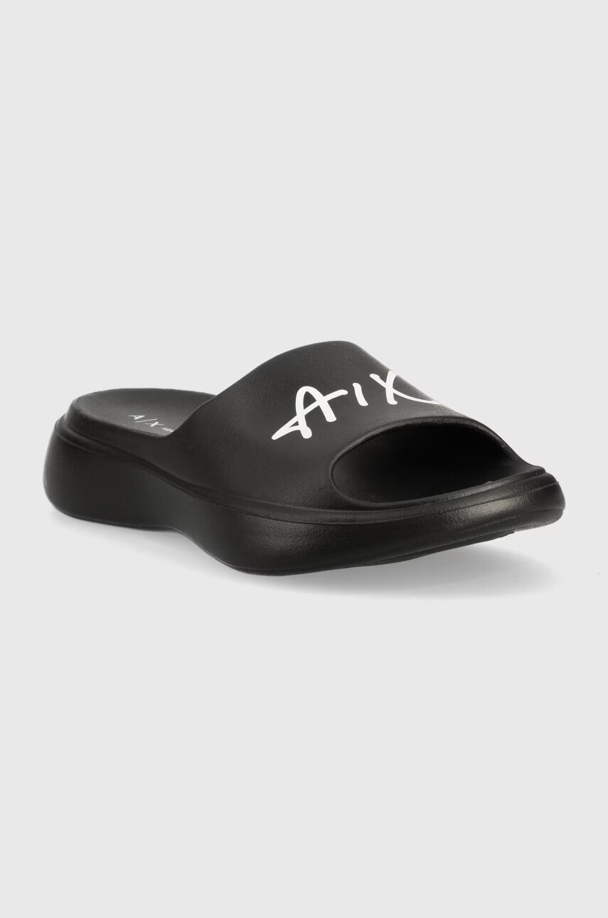 Armani Exchange Чехли в черно с платформа XDP041.XV706.00002 - Pepit.bg
