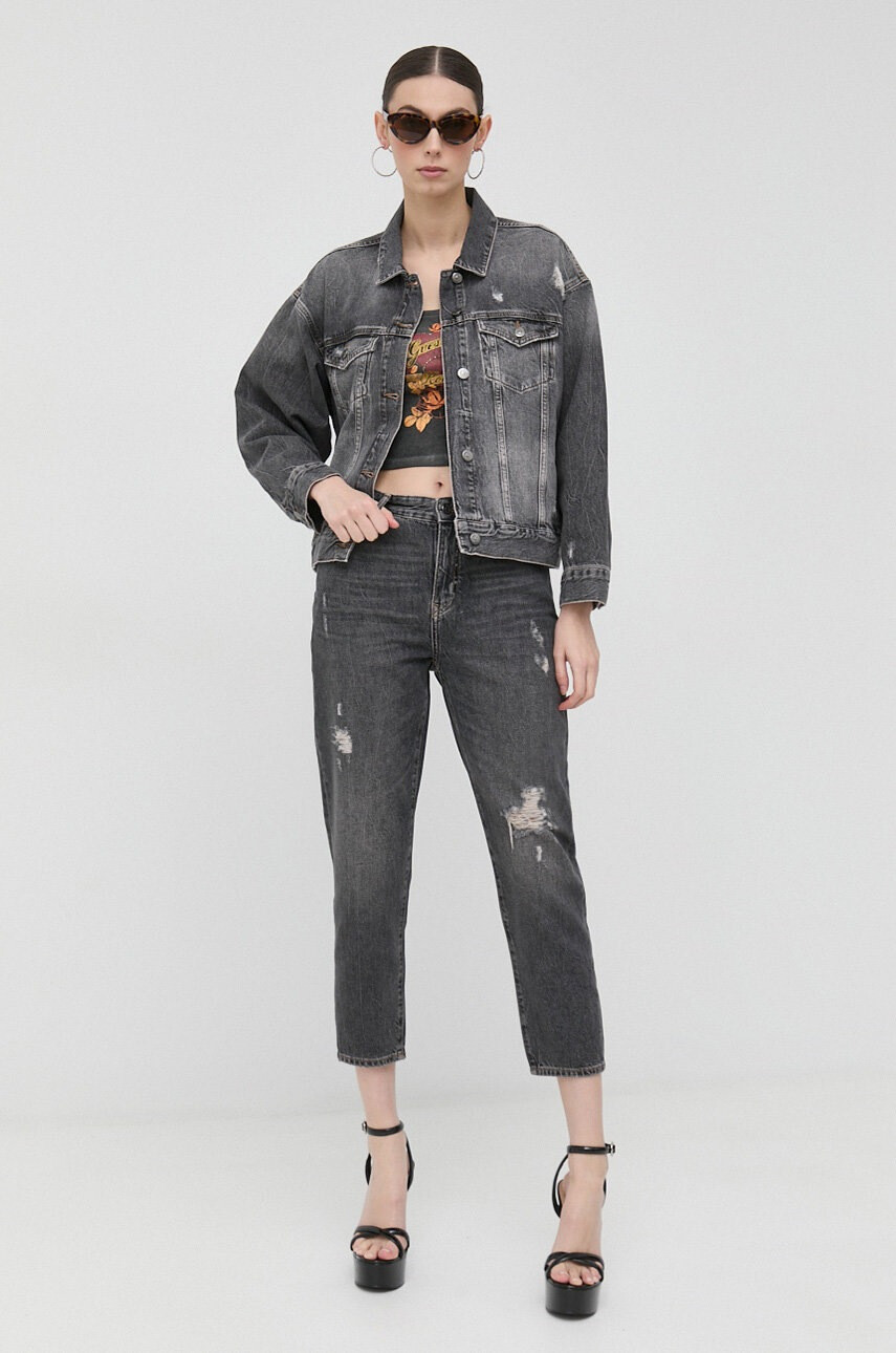 Armani Exchange Дънки в с висока талия - Pepit.bg