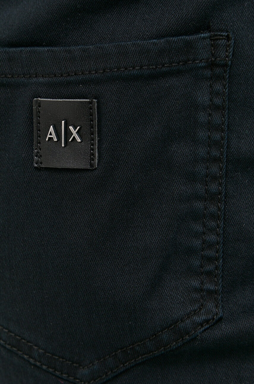 Armani Exchange Дънкова пола в черно къс модел със стандартна кройка - Pepit.bg
