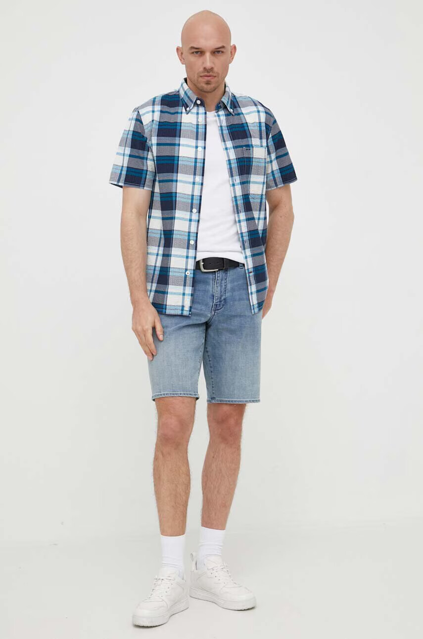 Armani Exchange Дънкови къси панталони в синьо - Pepit.bg