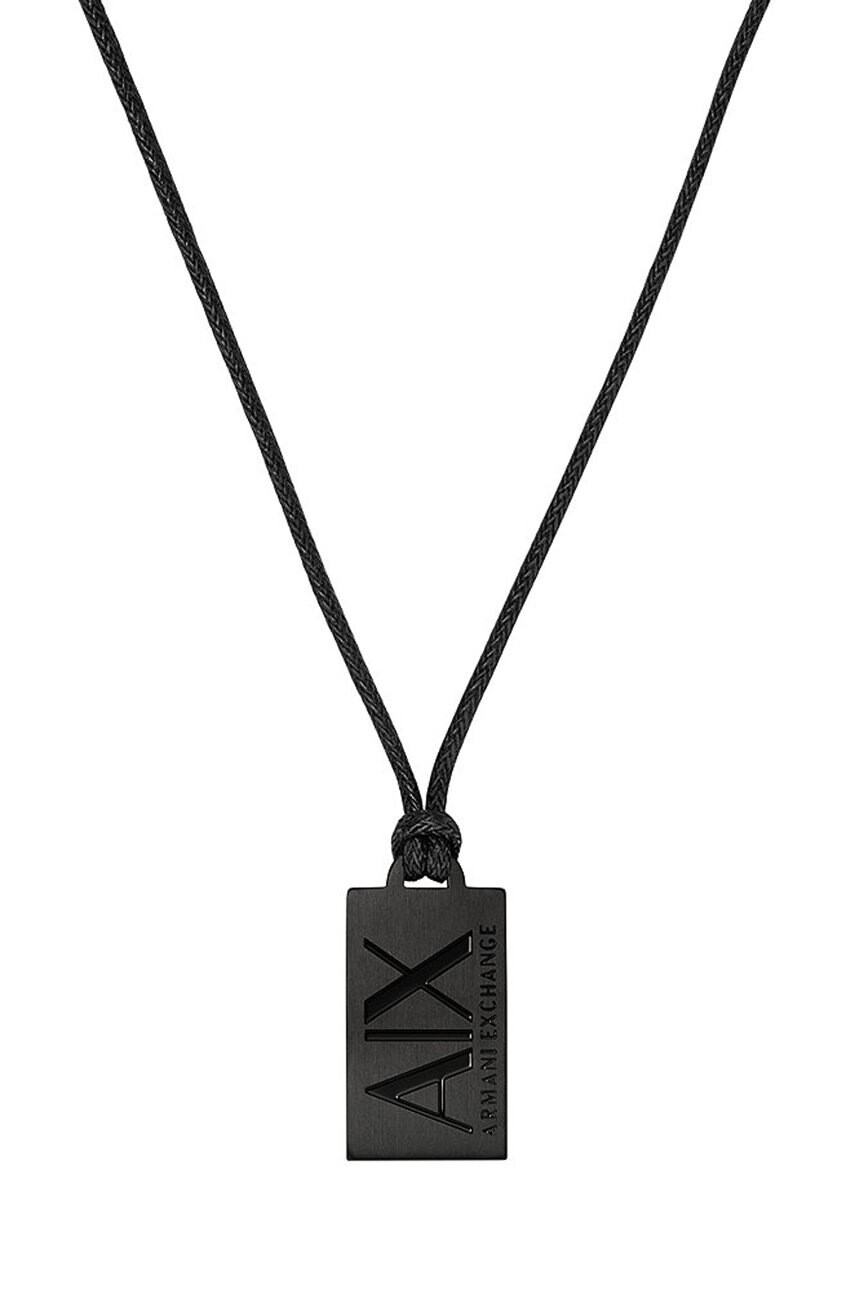 Armani Exchange Колие мъжки в черно - Pepit.bg