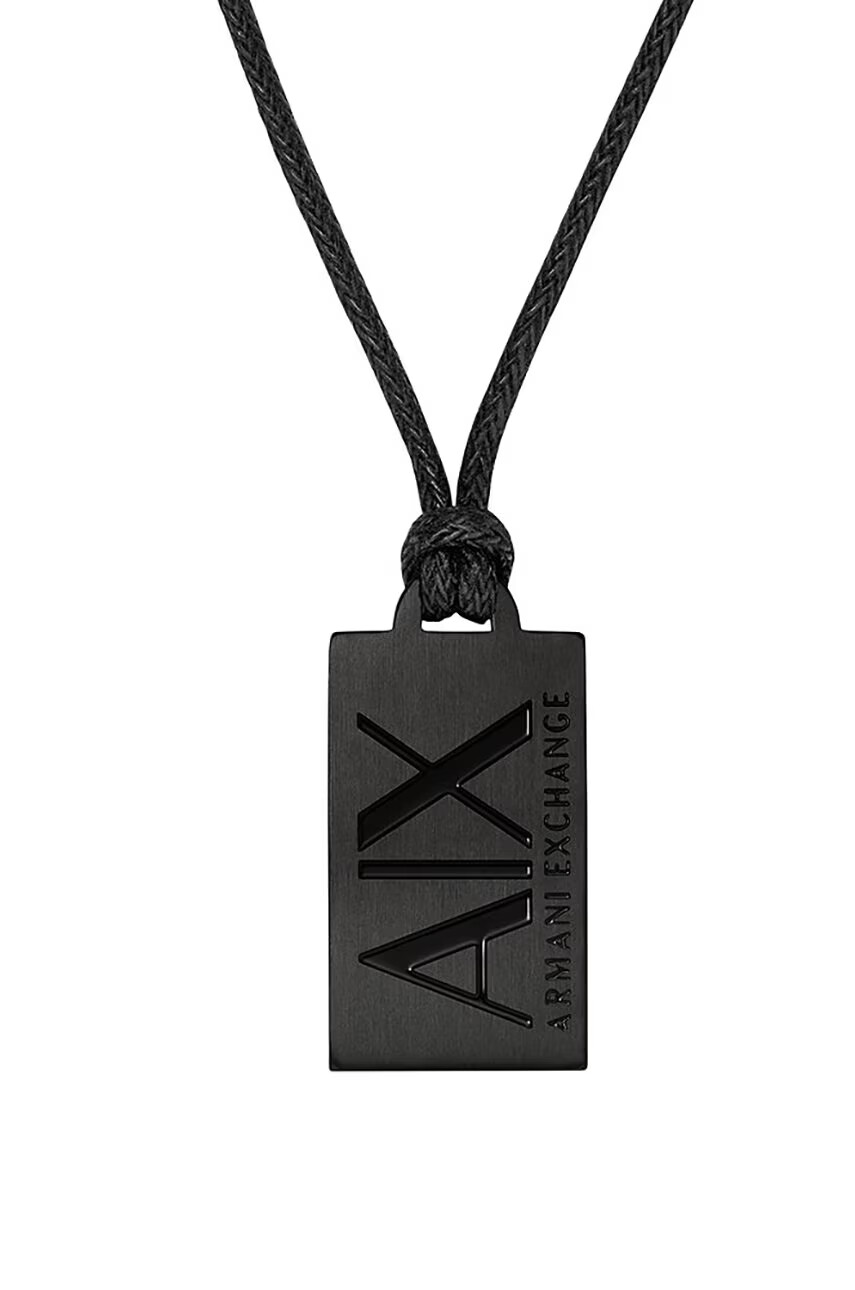 Armani Exchange Колие мъжки в черно - Pepit.bg