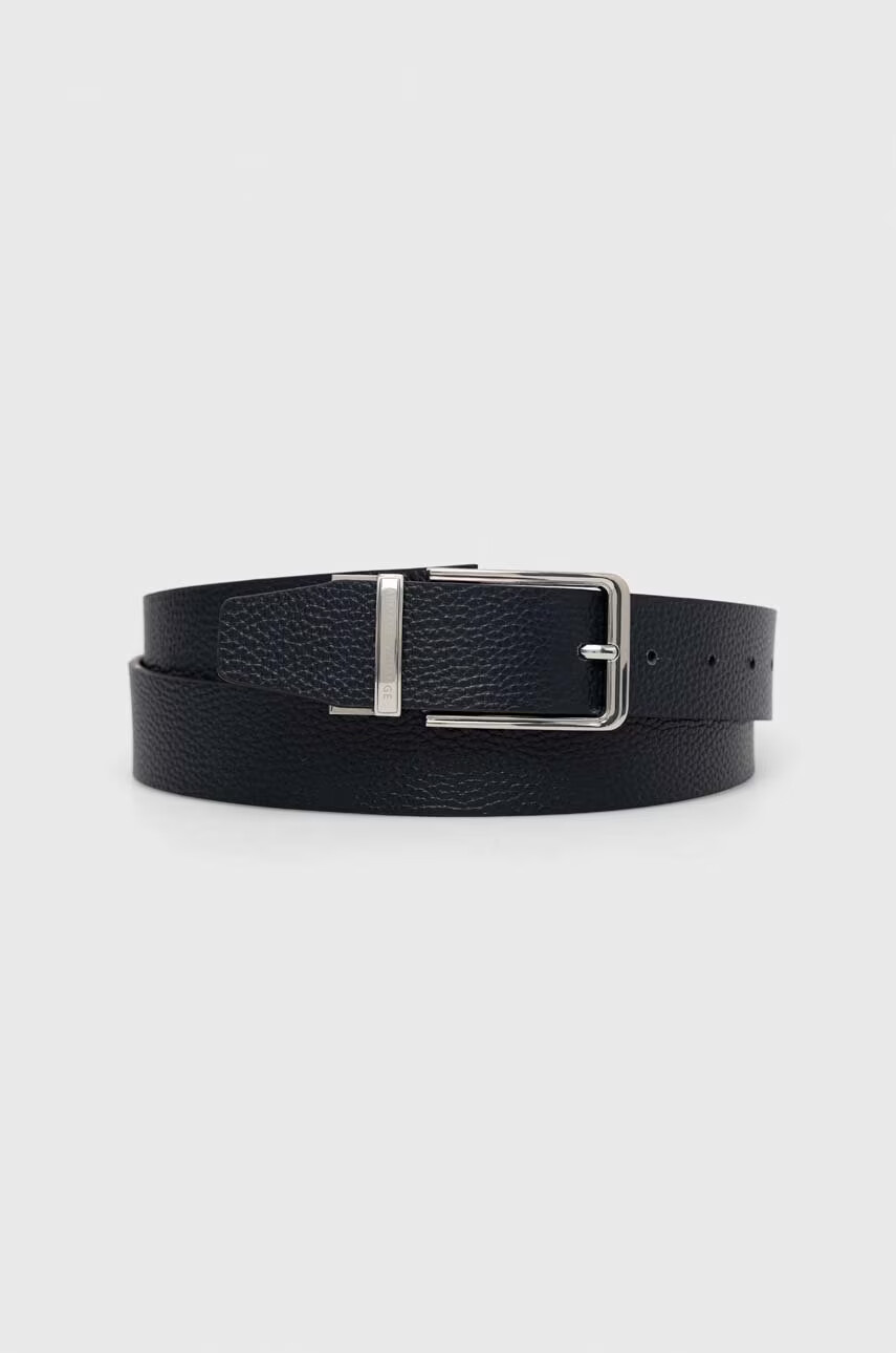 Armani Exchange Кожен колан мъжки в черно - Pepit.bg