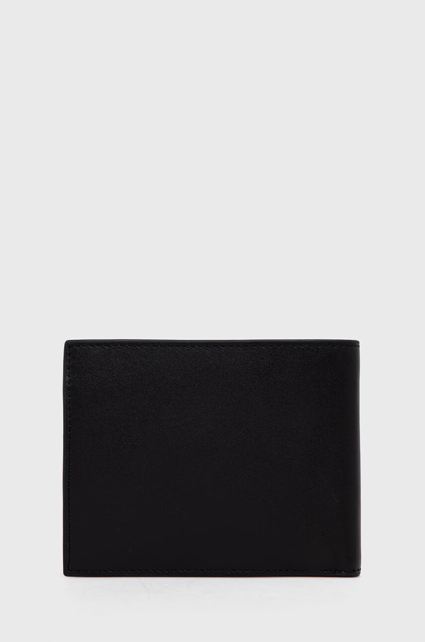 Armani Exchange Кожен портфейл мъжки в черно - Pepit.bg
