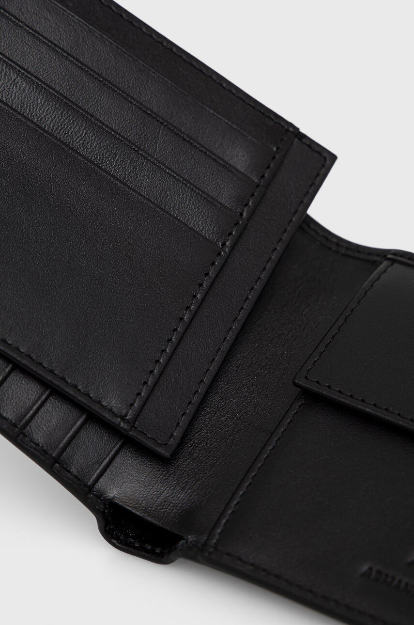 Armani Exchange Кожен портфейл мъжки в черно - Pepit.bg