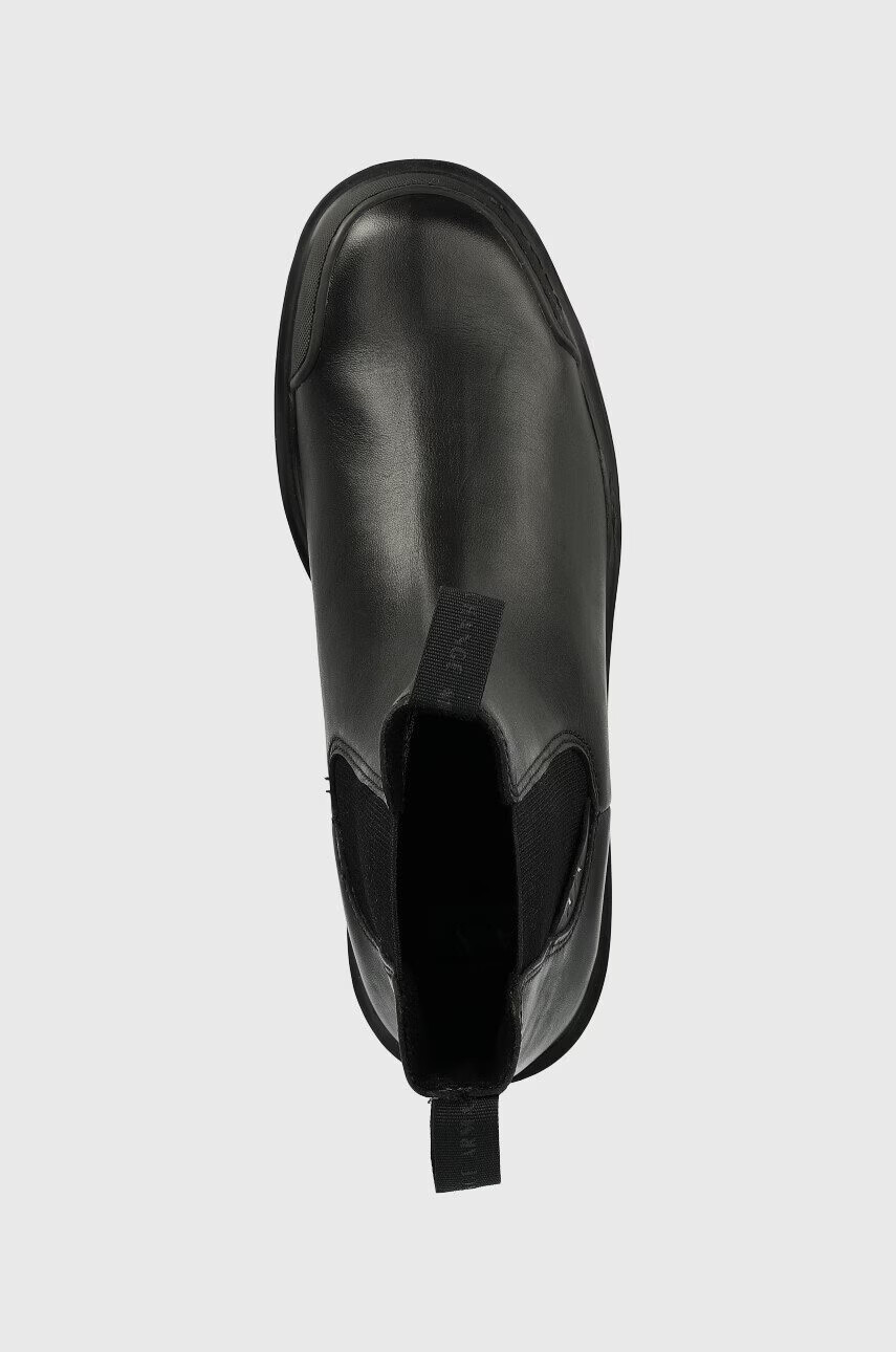 Armani Exchange Кожени боти челси в черно XUM009 XV617 00002 - Pepit.bg