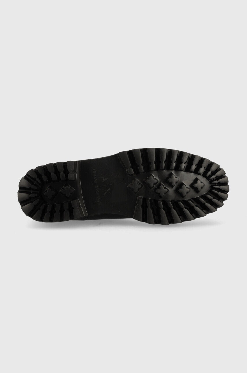 Armani Exchange Кожени боти челси в черно XUM009 XV617 00002 - Pepit.bg