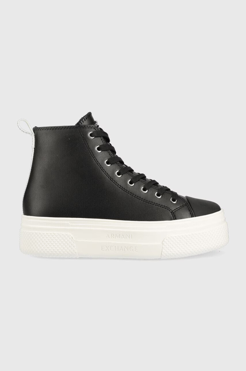 Armani Exchange Кожени кецове в черно XDZ021 XV571 N642 - Pepit.bg