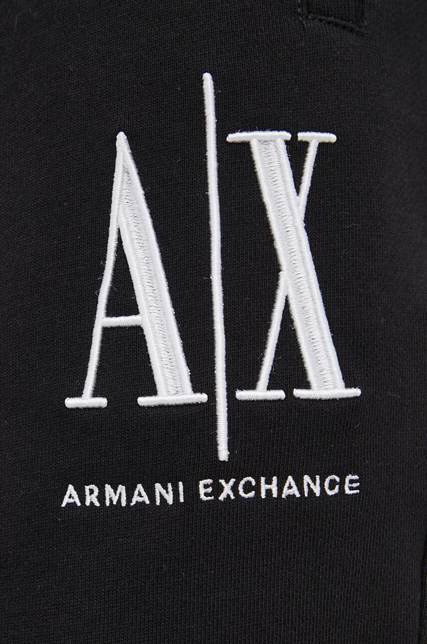 Armani Exchange Къс панталон мъжки в черно - Pepit.bg