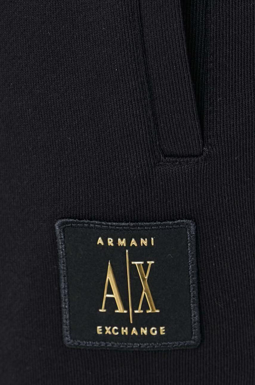 Armani Exchange Памучен къс панталон в черно - Pepit.bg