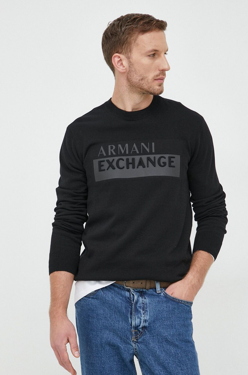 Armani Exchange Памучен пуловер - Pepit.bg