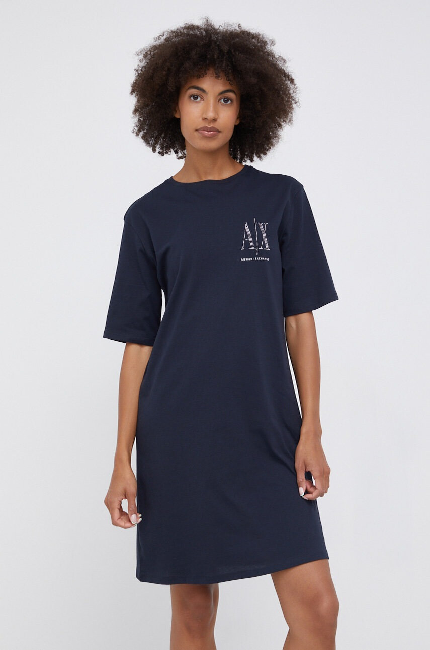 Armani Exchange Памучна рокля - Pepit.bg