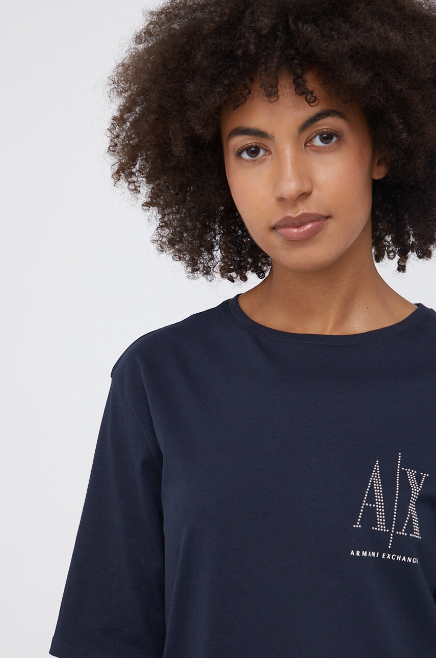 Armani Exchange Памучна рокля - Pepit.bg