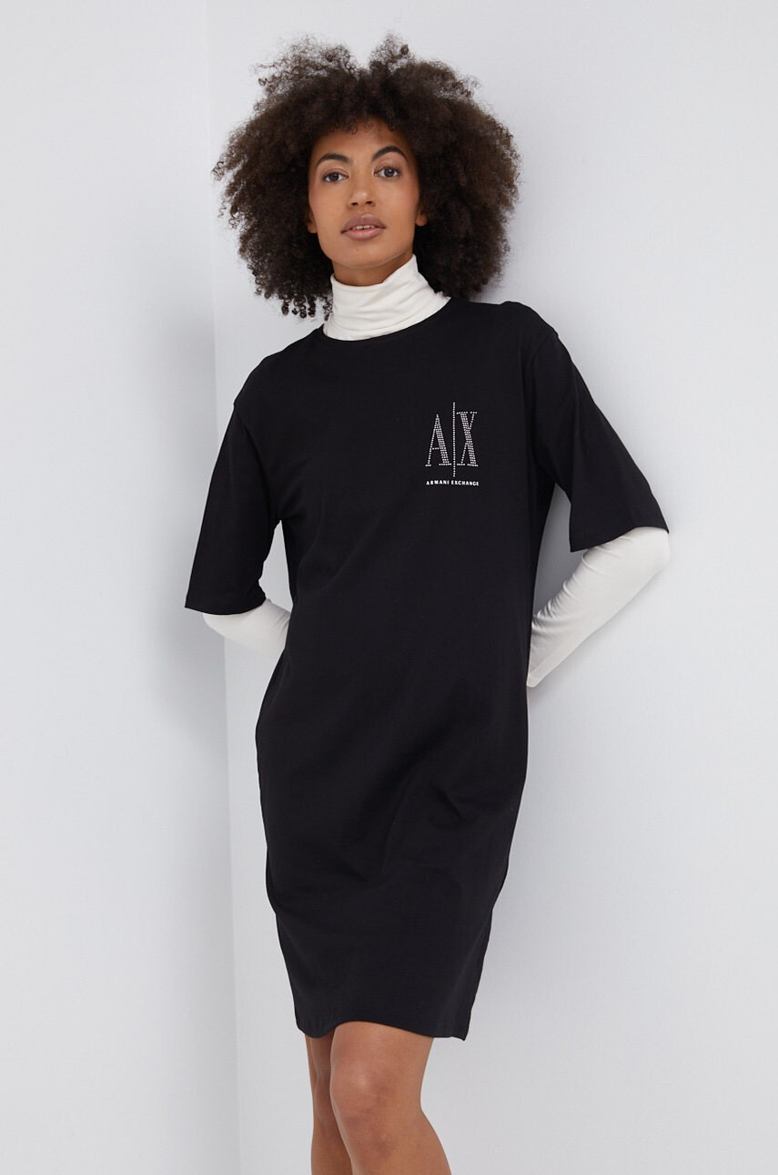 Armani Exchange Памучна рокля - Pepit.bg