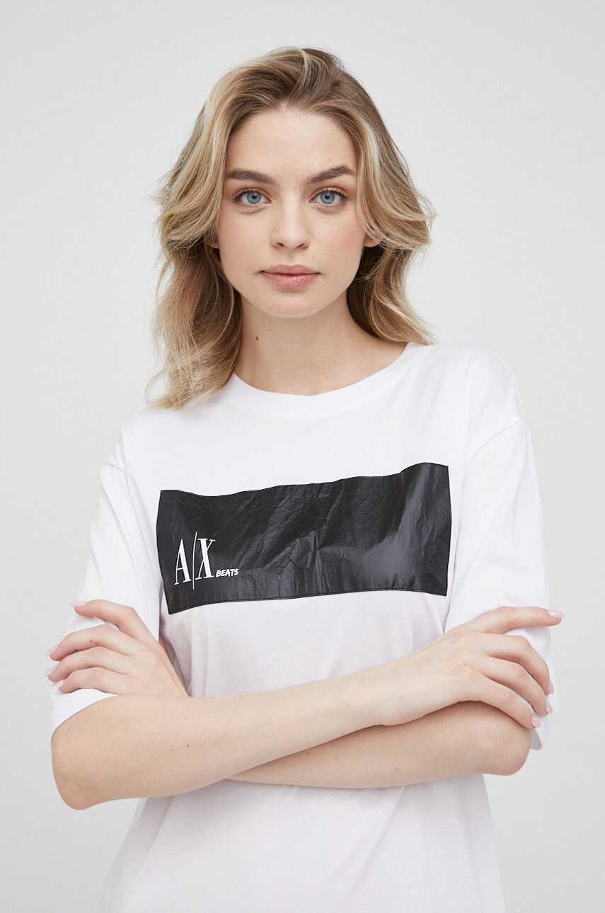 Armani Exchange Памучна рокля - Pepit.bg