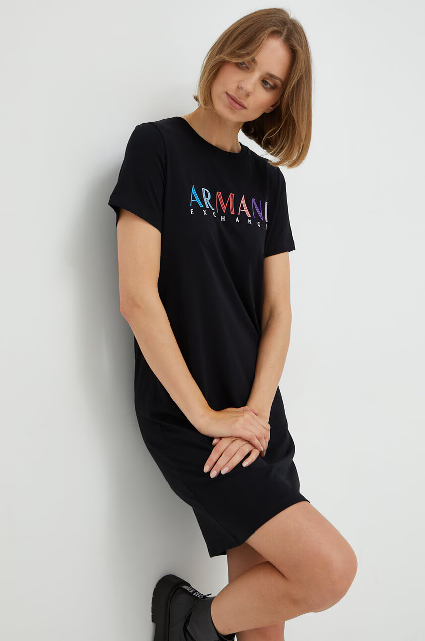 Armani Exchange Памучна рокля - Pepit.bg