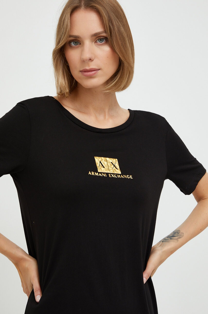 Armani Exchange Памучна рокля - Pepit.bg