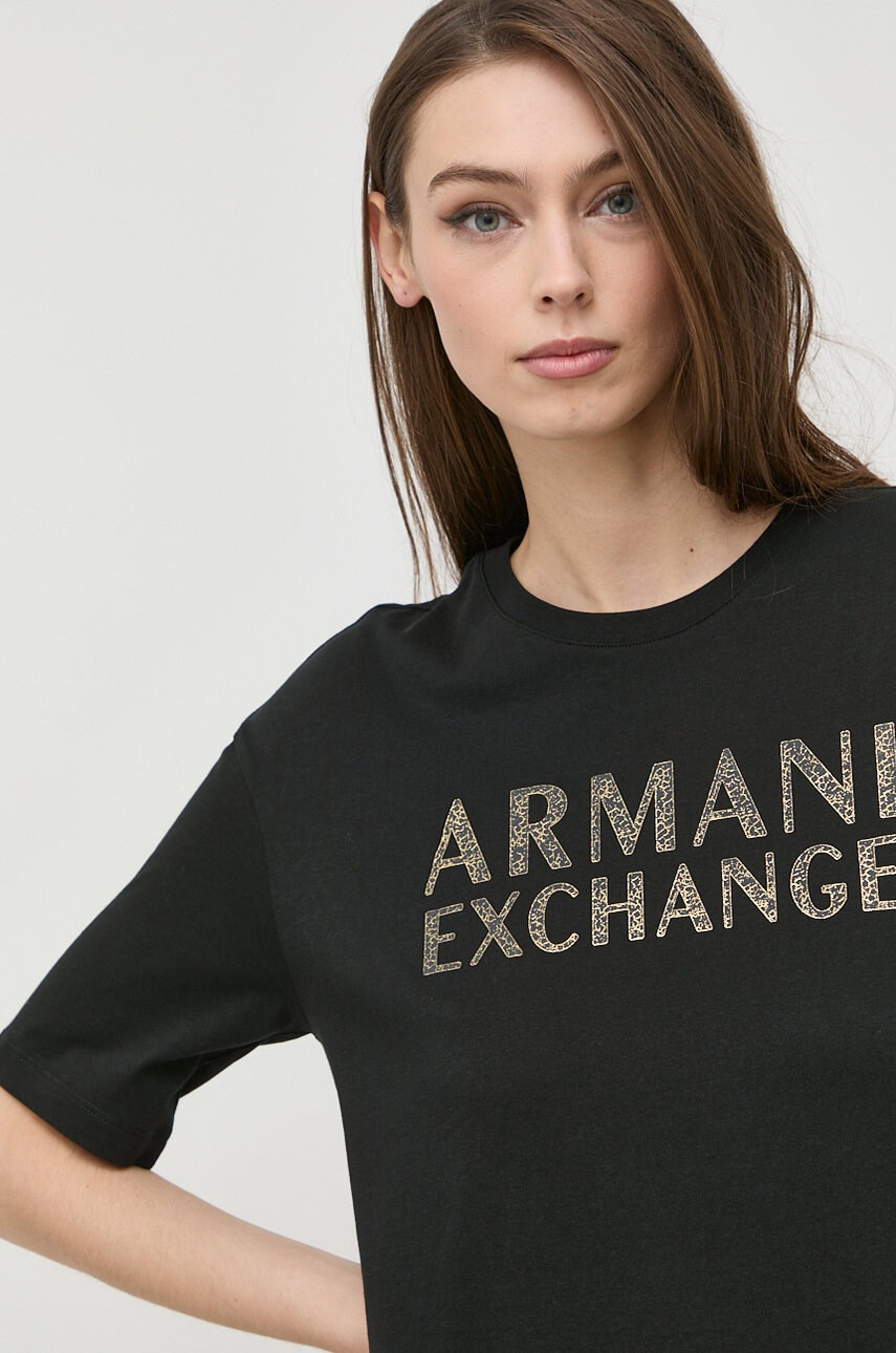 Armani Exchange Памучна рокля - Pepit.bg