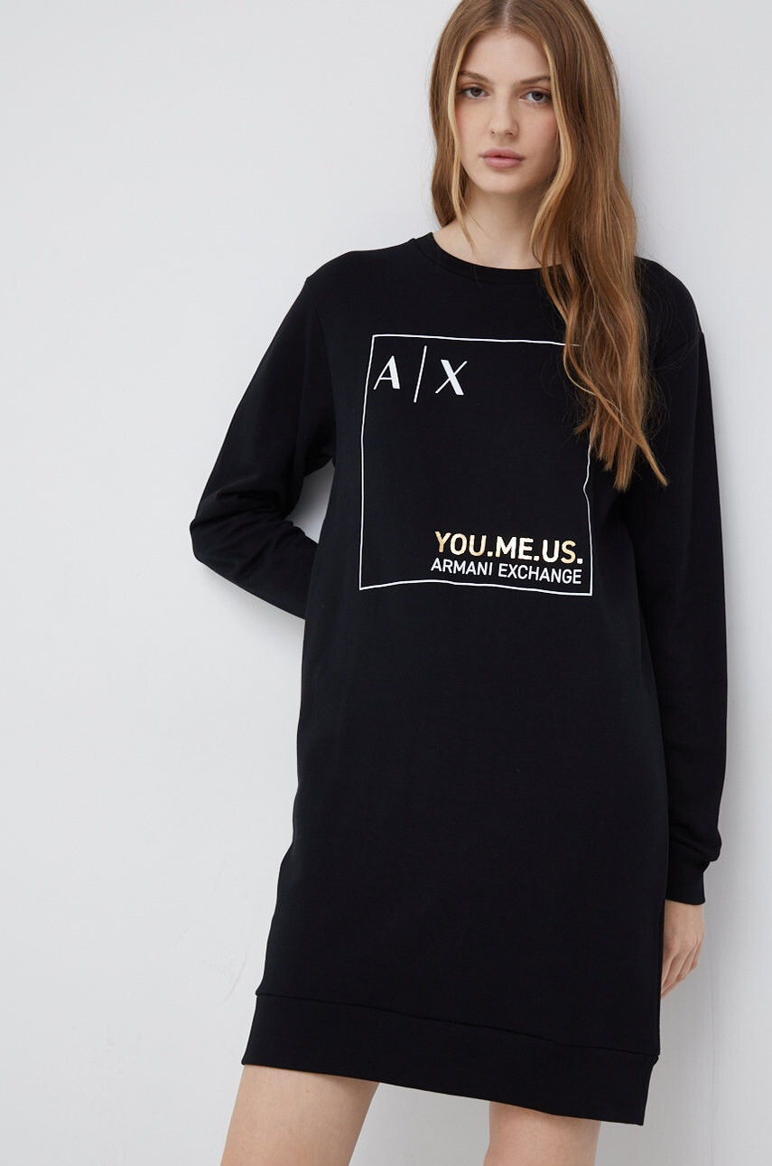 Armani Exchange Памучна рокля - Pepit.bg