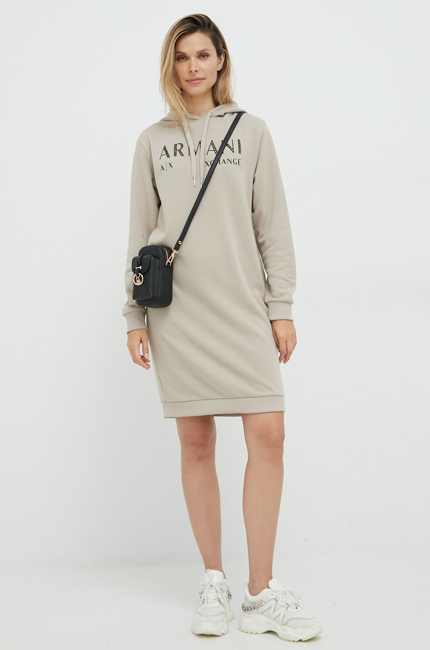 Armani Exchange Памучна рокля - Pepit.bg